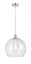 Innovations Lighting 516-1P-PN-G124-14 - Athens - 1 Light - 14 inch - Polished Nickel - Cord hung - Pendant