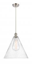 Innovations Lighting 516-1P-SN-GBC-164 - Berkshire - 1 Light - 16 inch - Brushed Satin Nickel - Cord hung - Pendant