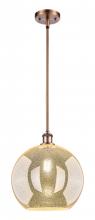 Innovations Lighting 516-1S-AC-G128-12 - Athens - 1 Light - 12 inch - Antique Copper - Mini Pendant