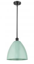 Innovations Lighting 516-1S-BK-MBD-12-SF - Plymouth - 1 Light - 12 inch - Matte Black - Pendant