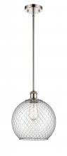 Innovations Lighting 516-1S-PN-G122-10CSN - Farmhouse Chicken Wire - 1 Light - 10 inch - Polished Nickel - Mini Pendant