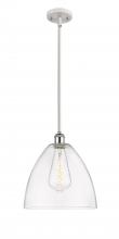 Innovations Lighting 516-1S-WPC-GBD-122 - Bristol - 1 Light - 12 inch - White Polished Chrome - Mini Pendant