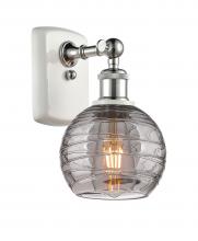 Innovations Lighting 516-1W-WPC-G1213-6SM - Athens Deco Swirl - 1 Light - 6 inch - White Polished Chrome - Sconce