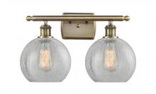 Innovations Lighting 516-2W-AB-G125-8 - Athens - 2 Light - 18 inch - Antique Brass - Bath Vanity Light