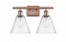 Innovations Lighting 516-2W-AC-GBC-84 - Berkshire - 2 Light - 18 inch - Antique Copper - Bath Vanity Light