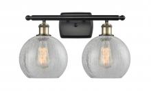 Innovations Lighting 516-2W-BAB-G125-8 - Athens - 2 Light - 18 inch - Black Antique Brass - Bath Vanity Light