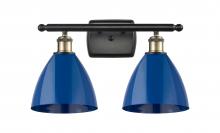 Innovations Lighting 516-2W-BAB-MBD-75-BL - Plymouth - 2 Light - 18 inch - Black Antique Brass - Bath Vanity Light