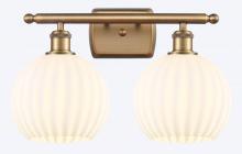 Innovations Lighting 516-2W-BB-G1217-8WV - White Venetian - 2 Light - 18 inch - Brushed Brass - Bath Vanity Light