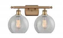 Innovations Lighting 516-2W-BB-G125-8 - Athens - 2 Light - 18 inch - Brushed Brass - Bath Vanity Light