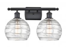 Innovations Lighting 516-2W-BK-G1213-8 - Athens Deco Swirl - 2 Light - 18 inch - Matte Black - Bath Vanity Light