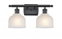 Innovations Lighting 516-2W-BK-G411 - Dayton - 2 Light - 16 inch - Matte Black - Bath Vanity Light