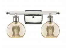 Innovations Lighting 516-2W-PN-G128-6 - Athens - 2 Light - 16 inch - Polished Nickel - Bath Vanity Light