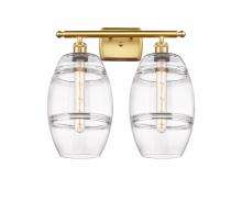 Innovations Lighting 516-2W-SG-G557-8CL - Vaz - 2 Light - 18 inch - Satin Gold - Bath Vanity Light