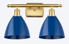 Innovations Lighting 516-2W-SG-MBD-75-BL - Plymouth - 2 Light - 18 inch - Satin Gold - Bath Vanity Light