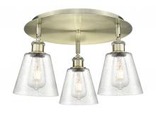 Innovations Lighting 516-3C-AB-G454 - Caton - 3 Light - 17 inch - Antique Brass - Flush Mount