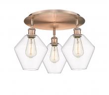 Innovations Lighting 516-3C-AC-G652-8 - Cindyrella - 3 Light - 20 inch - Antique Copper - Semi-Flush Mount