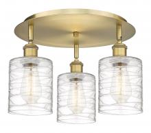 Innovations Lighting 516-3C-BB-G1113 - Cobbleskill - 3 Light - 17 inch - Brushed Brass - Semi-Flush Mount