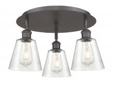 Innovations Lighting 516-3C-OB-G454 - Caton - 3 Light - 17 inch - Oil Rubbed Bronze - Flush Mount