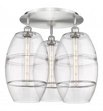 Innovations Lighting 516-3C-SN-G557-10CL - Vaz - 3 Light - 22 inch - Satin Nickel - Semi-Flush Mount