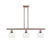 Innovations Lighting 516-3I-AC-G122-6 - Athens - 3 Light - 36 inch - Antique Copper - Stem hung - Island Light