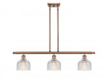 Innovations Lighting 516-3I-AC-G412 - Dayton - 3 Light - 36 inch - Antique Copper - Stem hung - Island Light