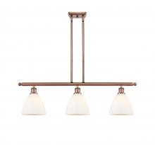 Innovations Lighting 516-3I-AC-GBD-751 - Bristol - 3 Light - 36 inch - Antique Copper - Stem hung - Island Light