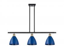 Innovations Lighting 516-3I-BAB-MBD-75-BL - Plymouth - 3 Light - 36 inch - Black Antique Brass - Stem hung - Island Light
