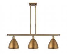 Innovations Lighting 516-3I-BB-MBD-75-BB - Bristol - 3 Light - 36 inch - Brushed Brass - Stem hung - Island Light