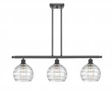 Innovations Lighting 516-3I-BK-G1213-8 - Athens Deco Swirl - 3 Light - 36 inch - Matte Black - Cord hung - Island Light