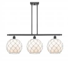 Innovations Lighting 516-3I-OB-G121-10RW - Farmhouse Rope - 3 Light - 37 inch - Oil Rubbed Bronze - Cord hung - Island Light