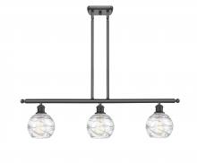 Innovations Lighting 516-3I-OB-G1213-6 - Athens Deco Swirl - 3 Light - 36 inch - Oil Rubbed Bronze - Stem hung - Island Light