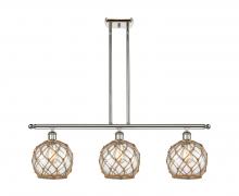 Innovations Lighting 516-3I-PN-G122-8RB - Farmhouse Rope - 3 Light - 36 inch - Polished Nickel - Cord hung - Island Light