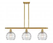 Innovations Lighting 516-3I-SG-G1213-8 - Athens Deco Swirl - 3 Light - 36 inch - Satin Gold - Stem hung - Island Light