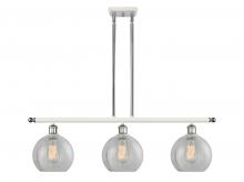 Innovations Lighting 516-3I-WPC-G125-8-LED - Athens - 3 Light - 36 inch - White Polished Chrome - Cord hung - Island Light