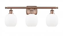 Innovations Lighting 516-3W-AC-G101 - Belfast - 3 Light - 26 inch - Antique Copper - Bath Vanity Light