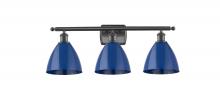 Innovations Lighting 516-3W-OB-MBD-75-BL - Plymouth - 3 Light - 28 inch - Oil Rubbed Bronze - Bath Vanity Light