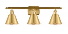 Innovations Lighting 516-3W-SG-M8 - Smithfield - 3 Light - 27 inch - Satin Gold - Bath Vanity Light