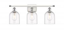 Innovations Lighting 516-3W-WPC-G558-6CL - Bella - 3 Light - 26 inch - White Polished Chrome - Bath Vanity Light