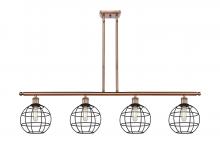 Innovations Lighting 516-4I-AC-CE-8-BK - Lake Placid - 4 Light - 48 inch - Antique Copper - Stem Hung - Island Light
