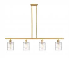 Innovations Lighting 516-4I-SG-G1113 - Cobbleskill - 4 Light - 48 inch - Satin Gold - Cord hung - Island Light