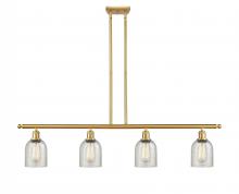 Innovations Lighting 516-4I-SG-G259 - Caledonia - 4 Light - 48 inch - Satin Gold - Cord hung - Island Light