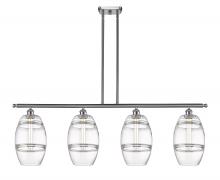 Innovations Lighting 516-4I-SN-G557-8CL - Vaz - 4 Light - 48 inch - Brushed Satin Nickel - Stem hung - Island Light