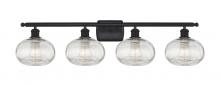 Innovations Lighting 516-4W-BK-G555-8CL - Ithaca - 4 Light - 38 inch - Matte Black - Bath Vanity Light