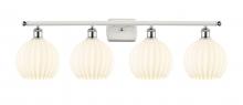 Innovations Lighting 516-4W-WPC-G1217-8WV - White Venetian - 4 Light - 38 inch - White Polished Chrome - Bath Vanity Light