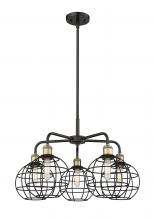 Innovations Lighting 516-5CR-BAB-CE-8-BK - Lake Placid - 5 Light - 26 inch - Black Antique Brass - Chandelier