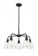 Innovations Lighting 516-5CR-BK-G454 - Caton - 5 Light - 23 inch - Matte Black - Chandelier