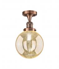 Innovations Lighting 517-1CH-AC-G208-8 - Beacon - 1 Light - 8 inch - Antique Copper - Semi-Flush Mount