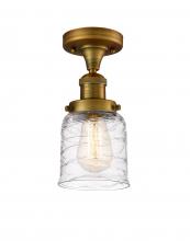 Innovations Lighting 517-1CH-BB-G513 - Bell - 1 Light - 5 inch - Brushed Brass - Semi-Flush Mount