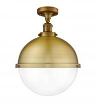 Innovations Lighting 517-1CH-BB-HFS-122-BB - Hampden - 1 Light - 13 inch - Brushed Brass - Semi-Flush Mount