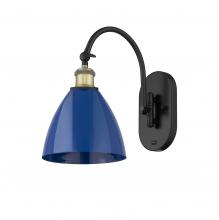 Innovations Lighting 518-1W-BAB-MBD-75-BL - Plymouth - 1 Light - 8 inch - Black Antique Brass - Sconce